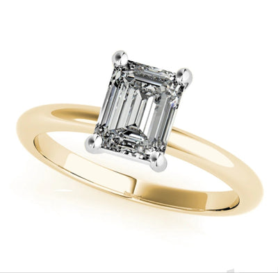 Lara Emerald Diamond Engagement Ring Setting