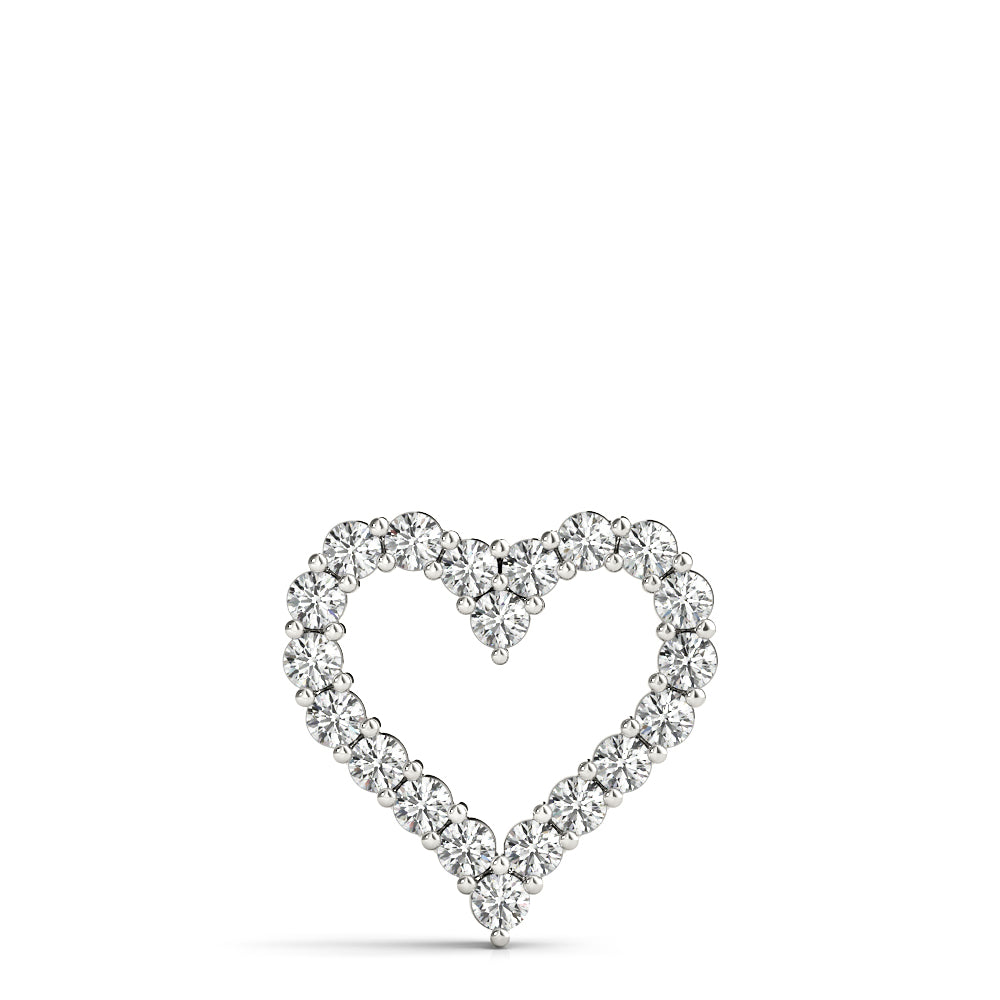 Rose Lab Grown Diamond Heart Pendant & Chain