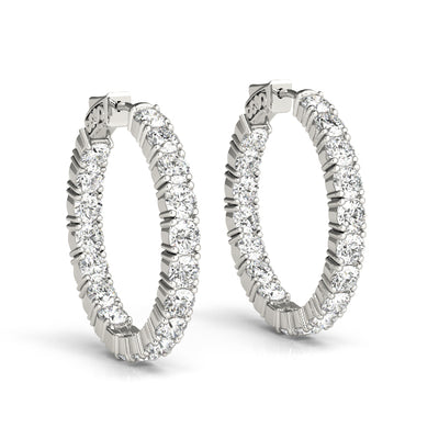 Celia Lab Grown Diamond Inside Out Hoop Earrings 22MM