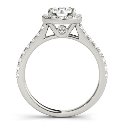 Round Halo Silver & CZ Proposal Ring