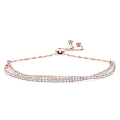 Acacia Adjustable Double Diamond Tennis Bracelet