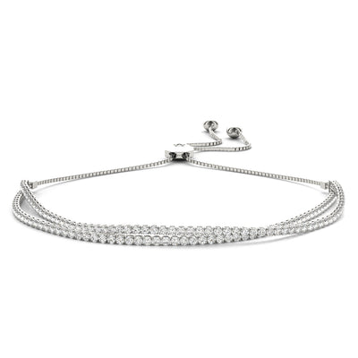 Acacia Adjustable Double Diamond Tennis Bracelet