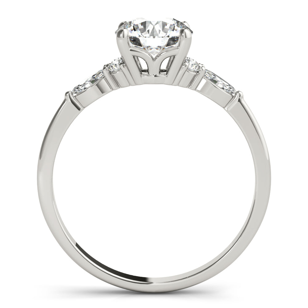 Round Vintage Inspired Stirling Silver & CZ Proposal Ring