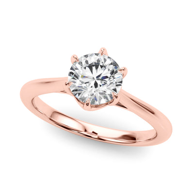 Upsweep 6 Prong Silver & CZ Proposal Ring
