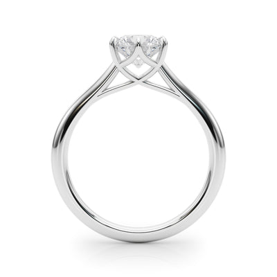 Upsweep 6 Prong Silver & CZ Proposal Ring