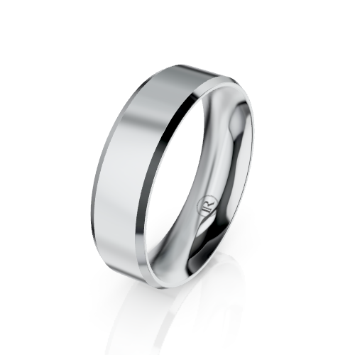 Bevelled Cobalt Chrome Wedding Ring (AS)