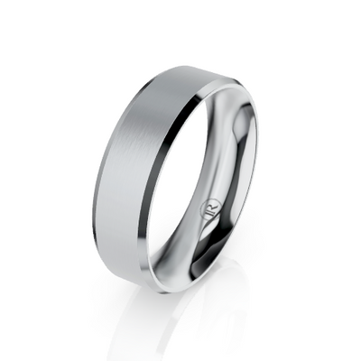 Bevelled Cobalt Chrome Wedding Ring (AS)