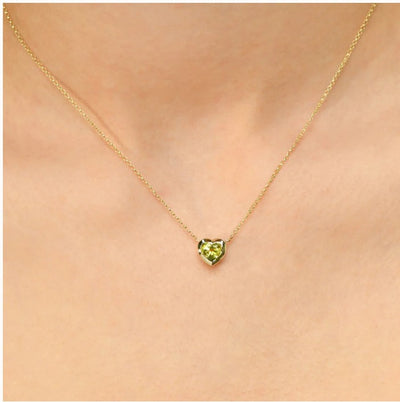 Adele Heart Bezel Sapphire Necklace