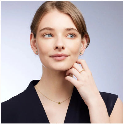 Adelia Round Bezel Sapphire Necklace