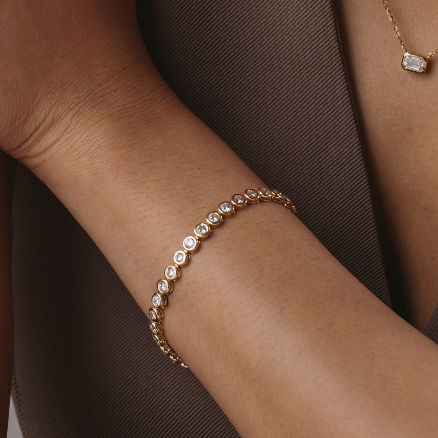 Lumina Round Bezel Diamond Bracelet