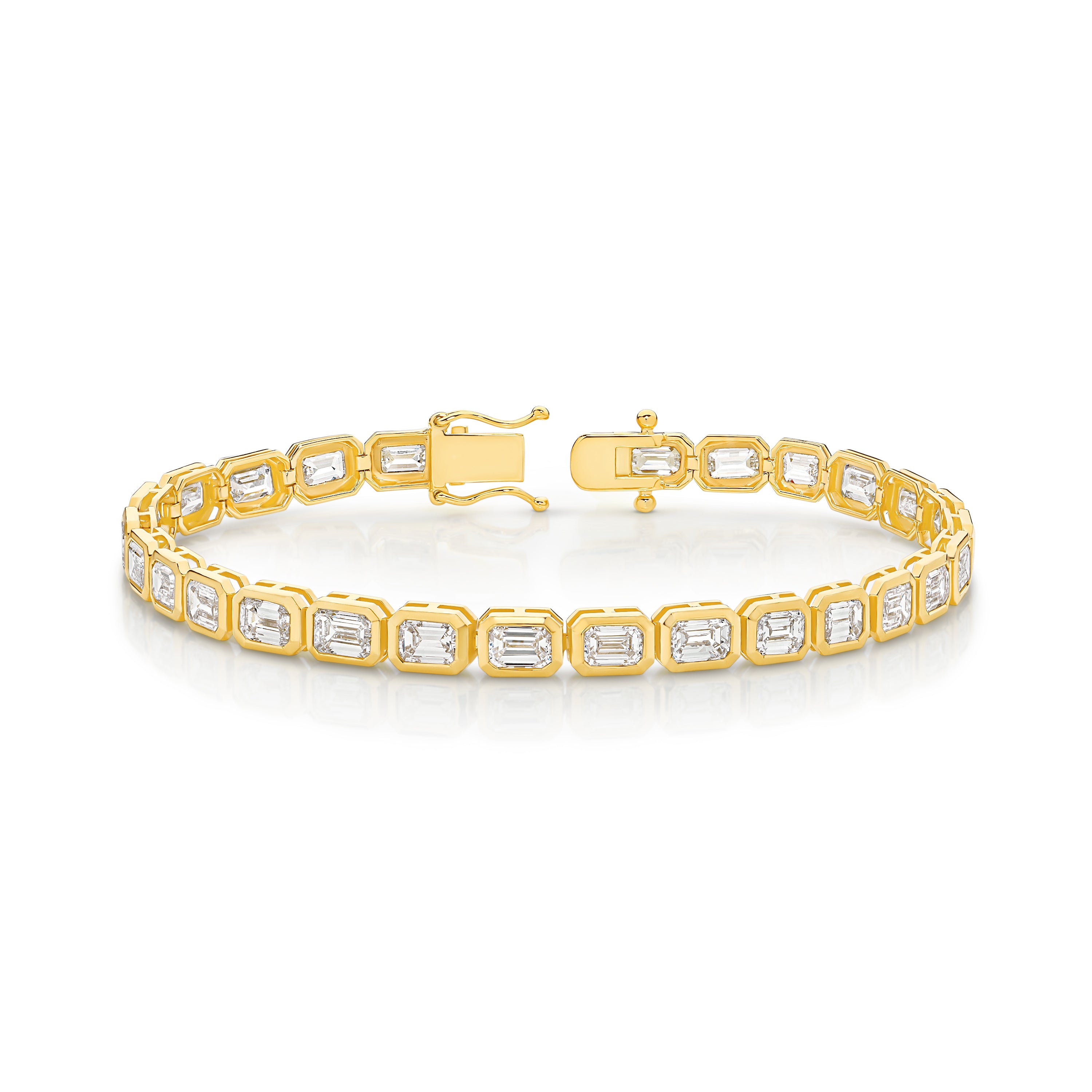 Lumina Emerald Bezel Diamond Bracelet