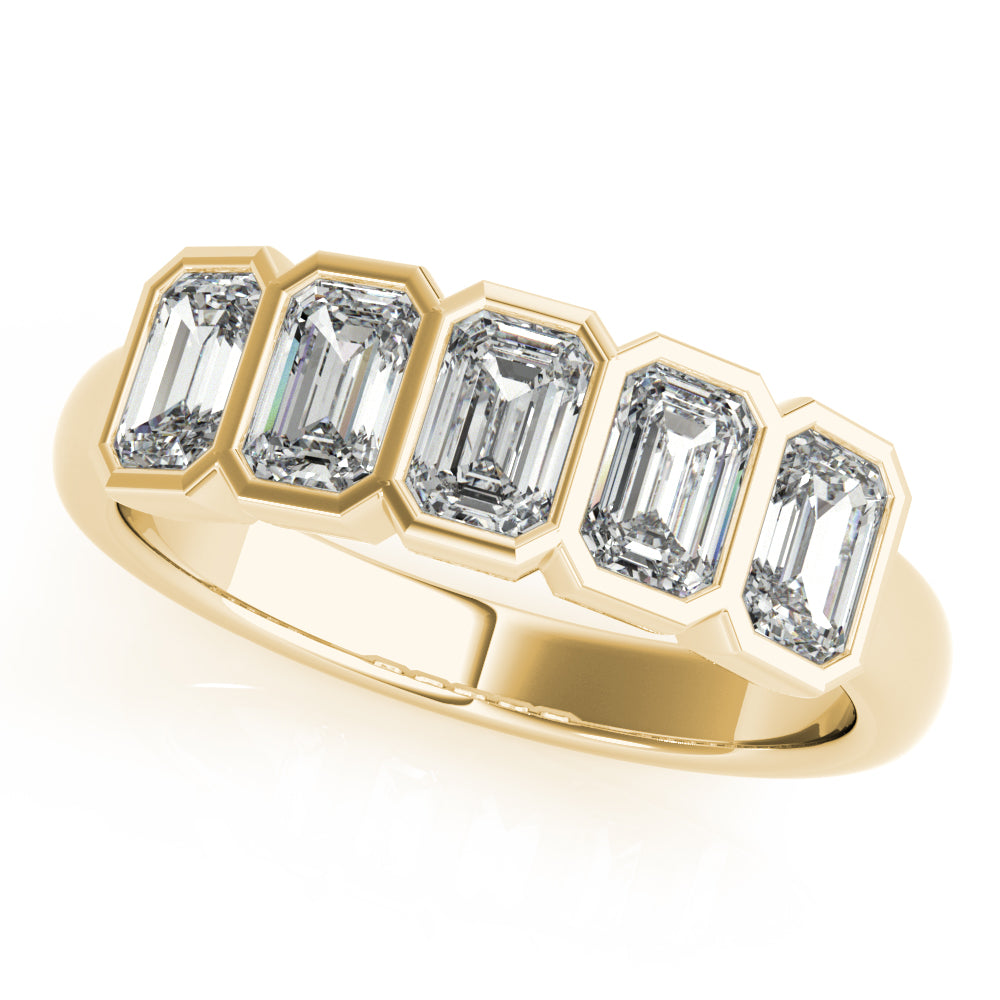 Emerald Diamond Wedding Ring