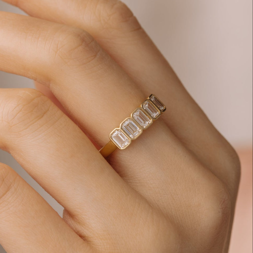 Emerald Diamond Wedding Rings