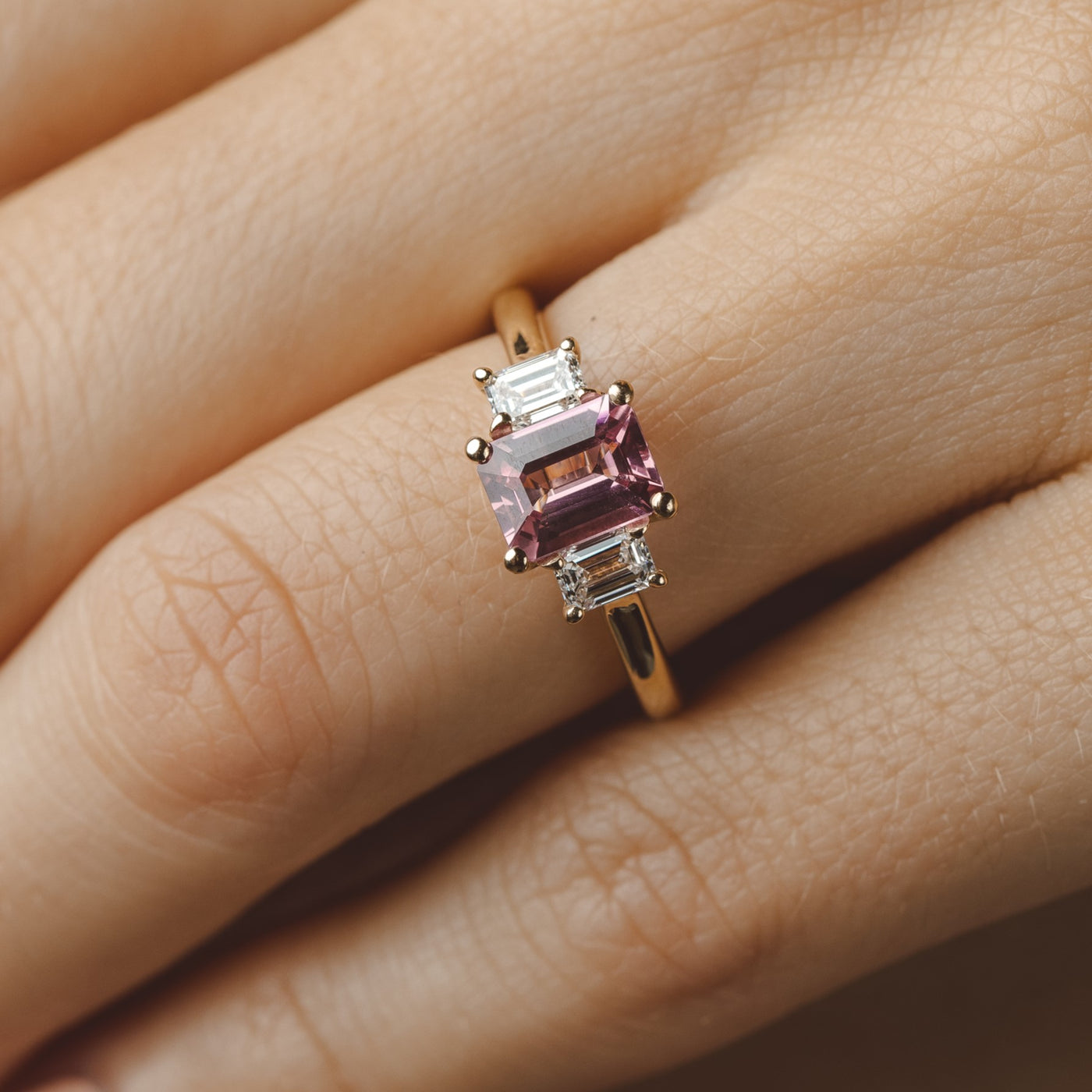 Bronte Pink Spinel Gemstone Engagement Ring