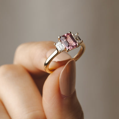 Bronte Pink Spinel Gemstone Engagement Ring