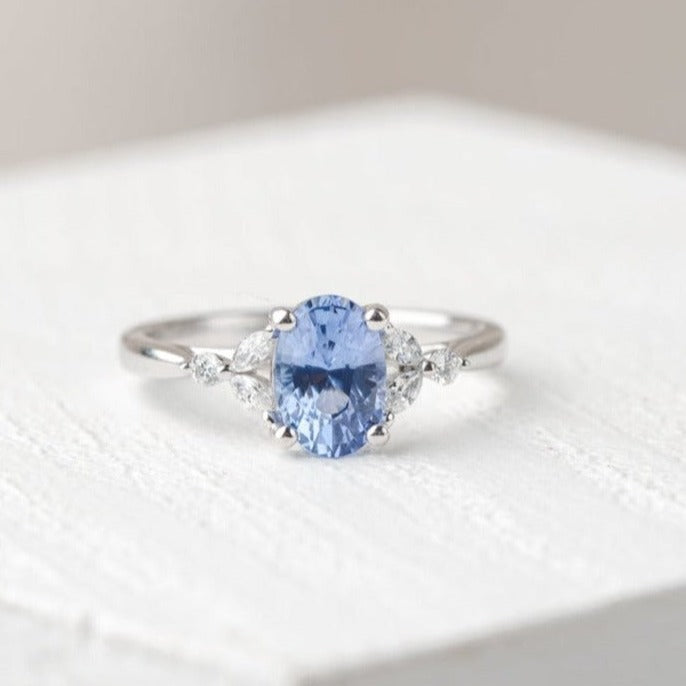 Blair Blue Oval Ceylon Australian Sapphire Engagement Ring