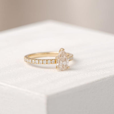 Alyssa Pear Champagne Diamond Ring