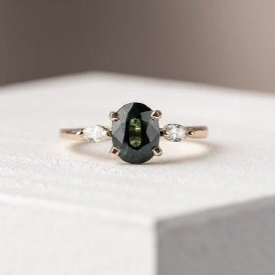 Clare Oval 2.17ct Australian Sapphire Engagement Ring
