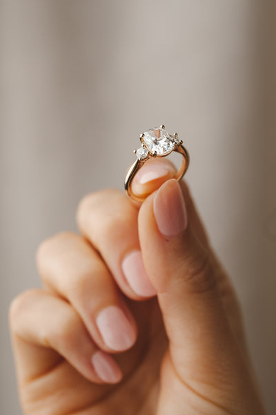 Charlotte Cushion Trilogy Lab Diamond Engagement Ring