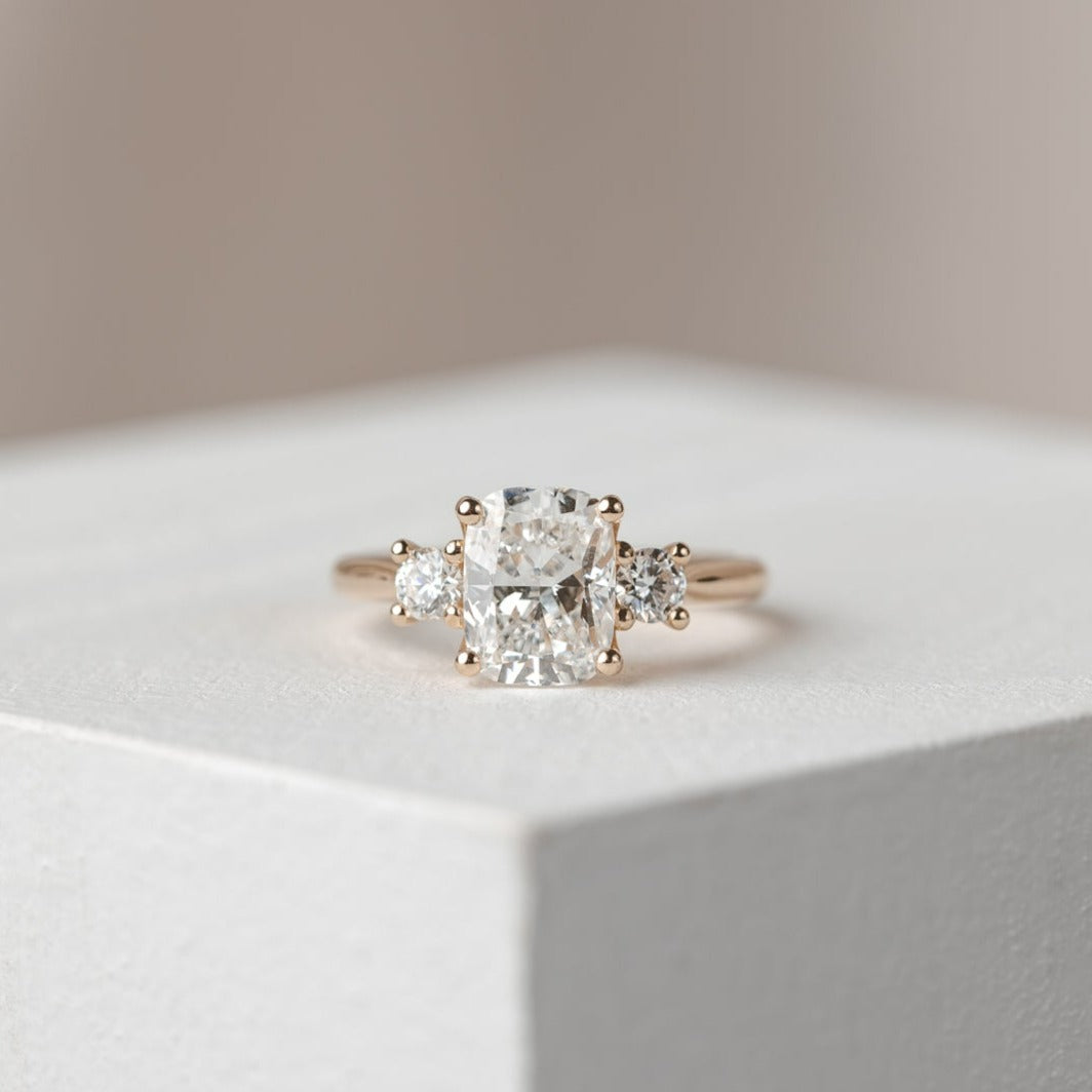 Charlotte Cushion Trilogy Lab Diamond Engagement Ring