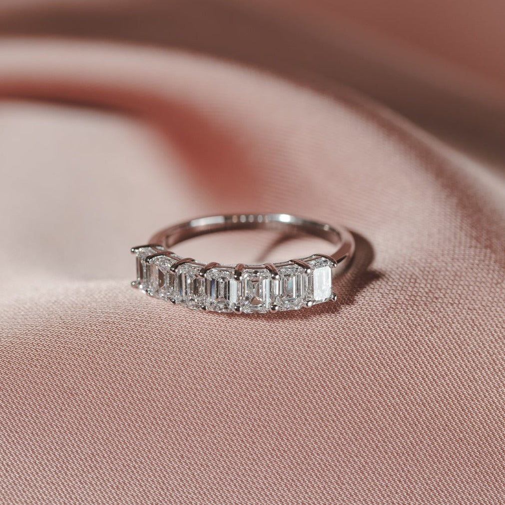 Emerald Cut Diamond Wedding Rings