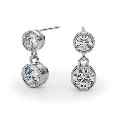 Orielle Bezel Round Lab Grown Diamond Earrings