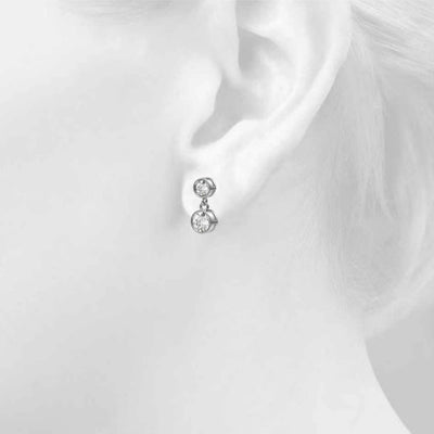 Orielle Bezel Round Lab Grown Diamond Earrings