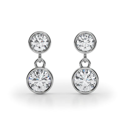 Orielle Bezel Round Lab Grown Diamond Earrings