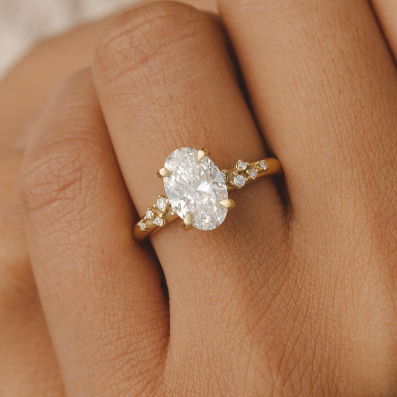 Ivy Oval Diamond Engagement Ring Setting
