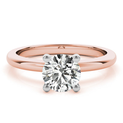 Lara V-Prong Round Diamond Engagement Ring Setting