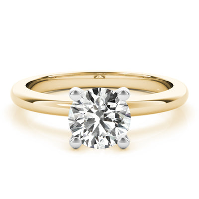 Lara V-Prong Round Diamond Engagement Ring Setting