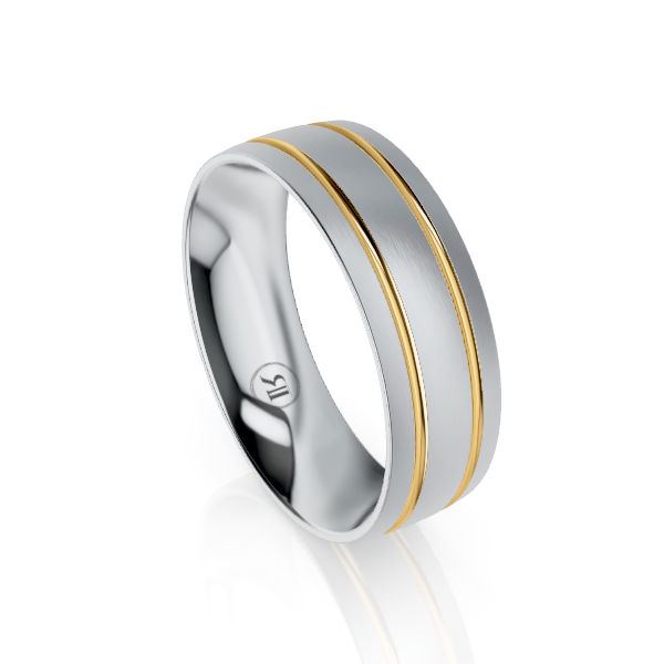 The Lexington Platinum & Gold Wedding Ring