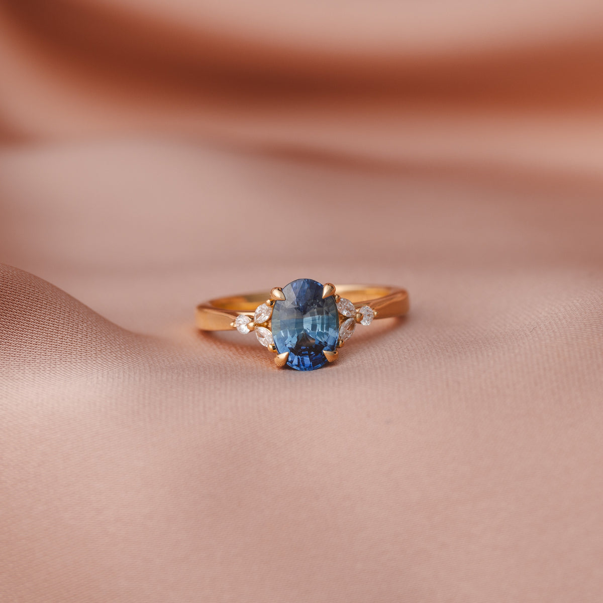 Blair 2.06 ct Oval Madagascan Blue Sapphire Engagement Ring