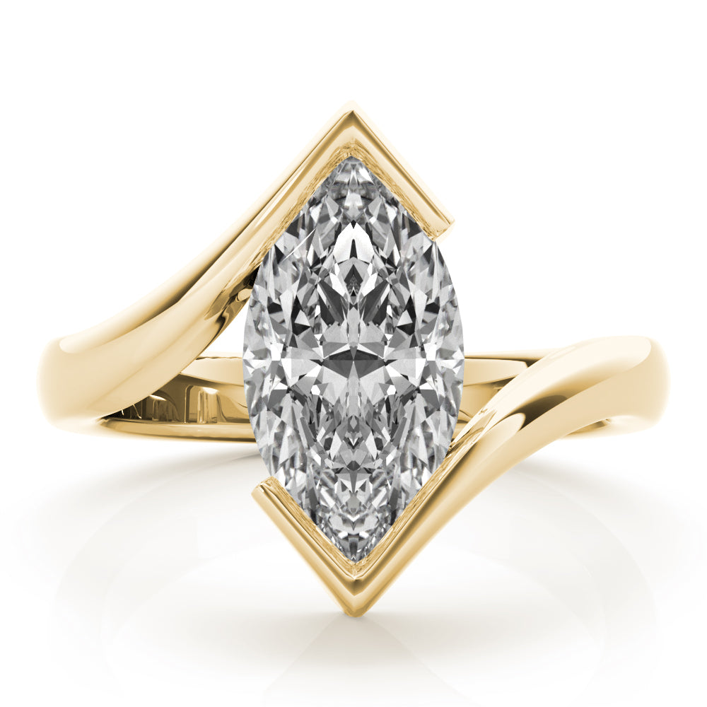 Meadow Marquise Half Bezel Engagement Ring Setting