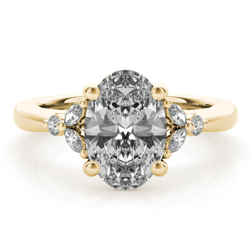 Blair Oval Diamond Engagement Ring Setting