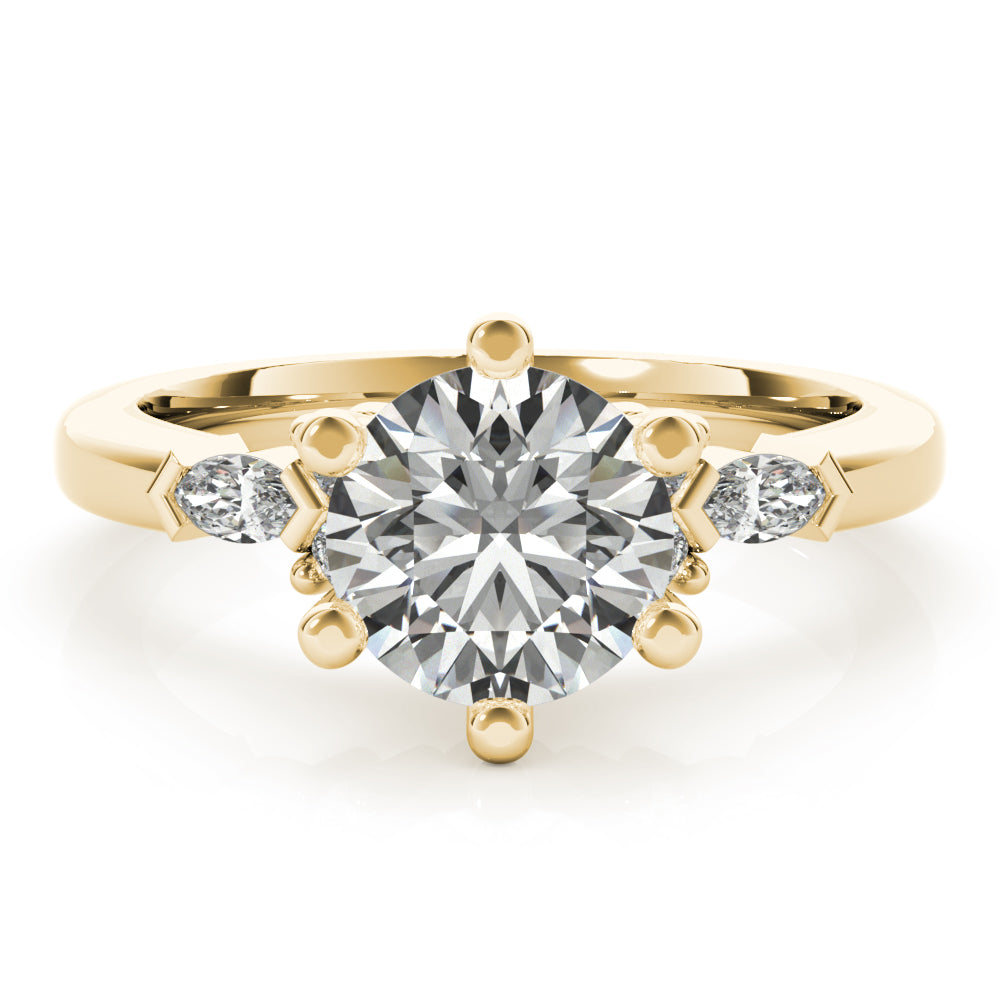 Willow Round 6-Prong Diamond Engagement Ring Setting