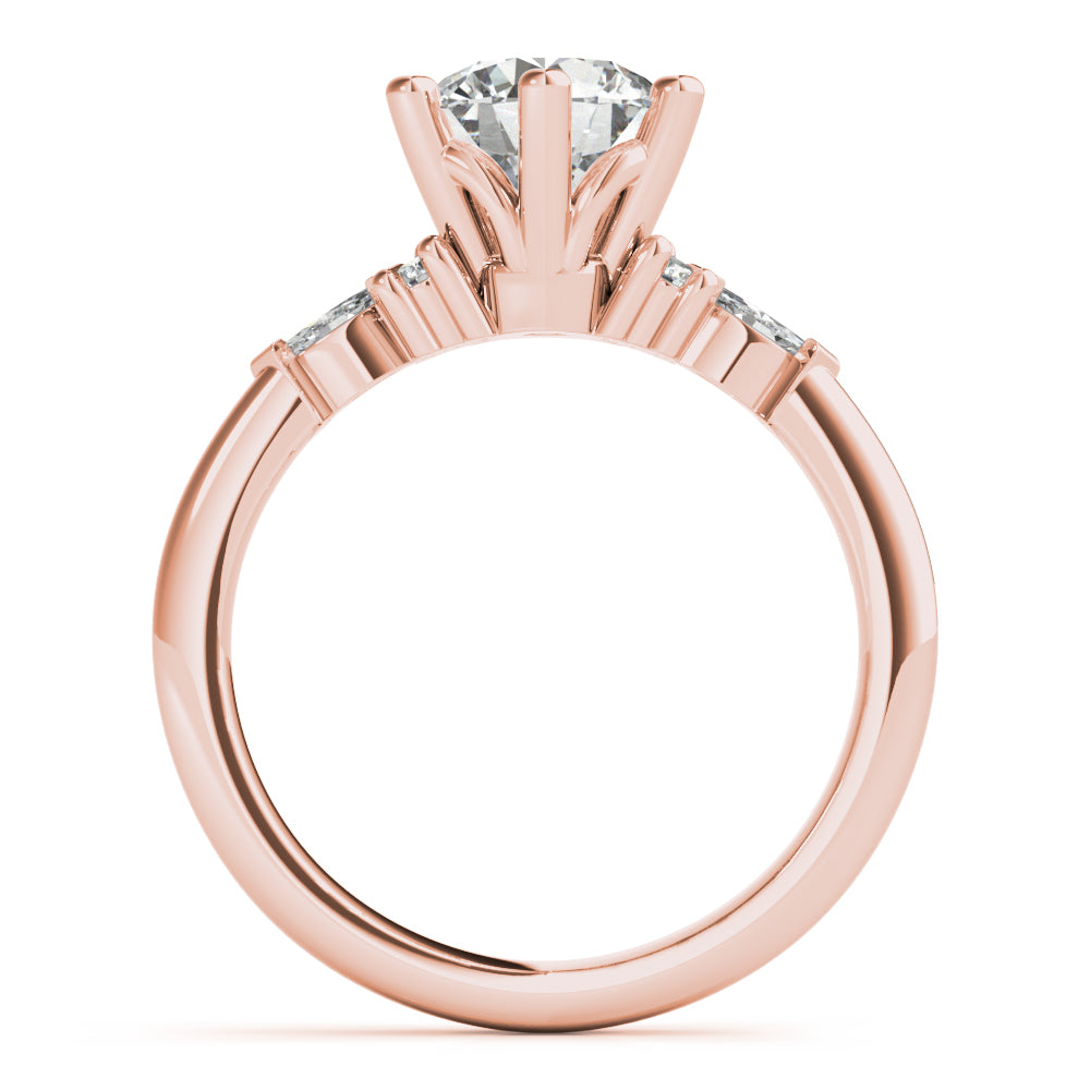 Willow Round 6-Prong Diamond Engagement Ring Setting