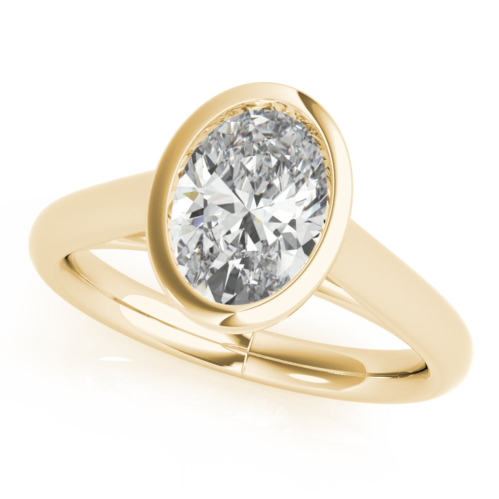 Oval Hannah Bezel Engagement Ring Setting