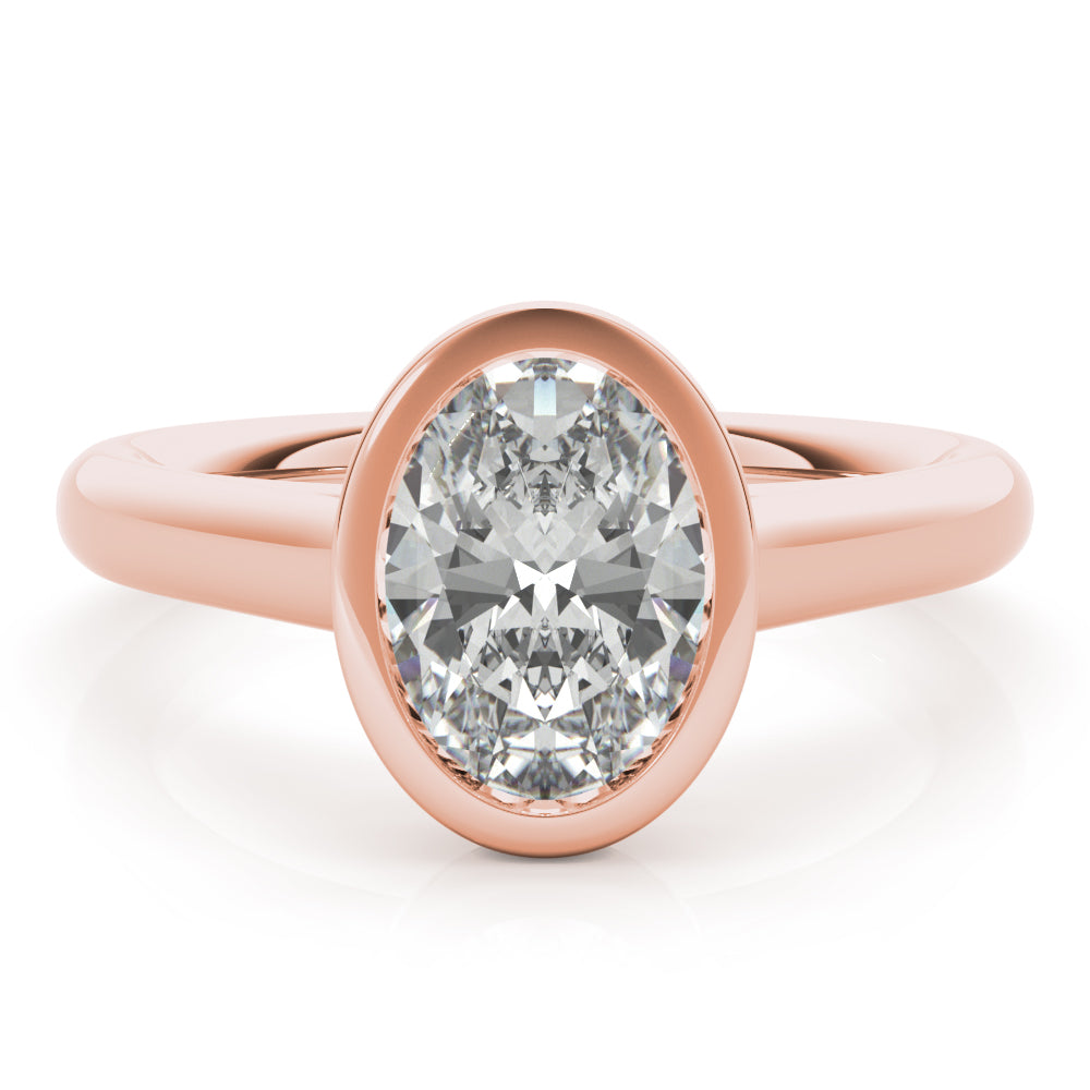 Oval Hannah Bezel Engagement Ring Setting