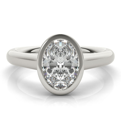 Oval Hannah Bezel Engagement Ring Setting