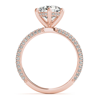 Juliet 6 Prong Hidden Halo Diamond Engagement Ring Setting
