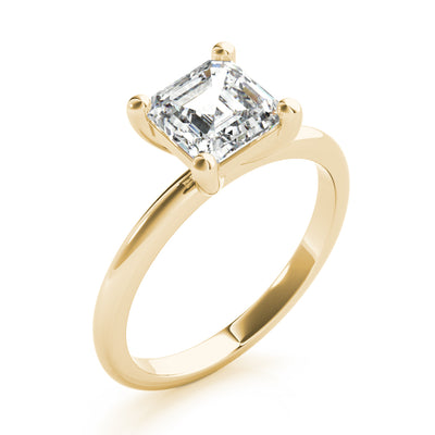 Lara Asscher Cut Diamond Engagement Ring Setting