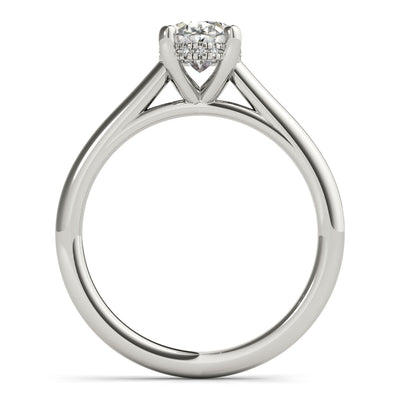 Hannah Oval Solitaire with Hidden Halo Engagement Ring Setting