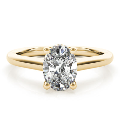 Hannah Oval Solitaire with Hidden Halo Engagement Ring Setting