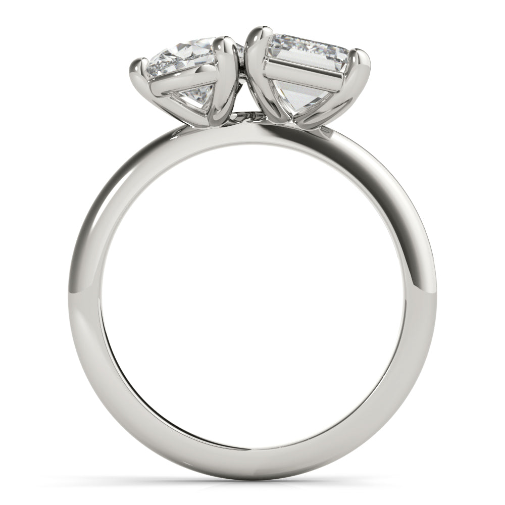 Lara Pear & Emerald Cut Toi et Moi Diamond Engagement Ring Setting