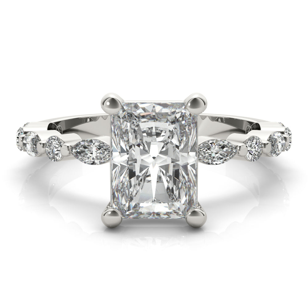 Clementine Radiant Diamond Engagement Ring Setting