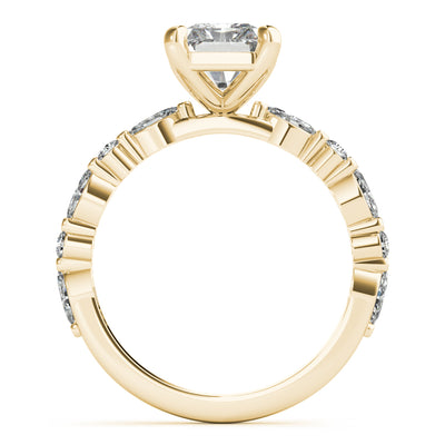 Clementine Radiant Diamond Engagement Ring Setting