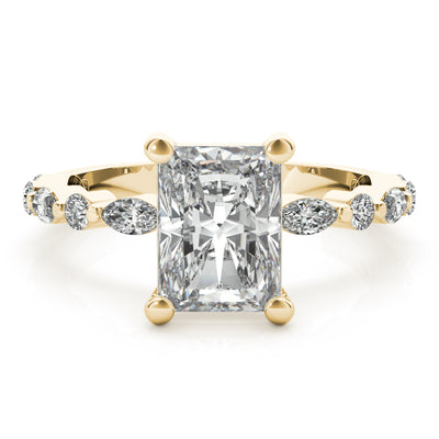 Clementine Radiant Diamond Engagement Ring Setting