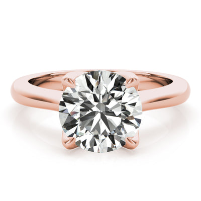 Fleur 4 Prong Solitaire Engagement Ring Setting