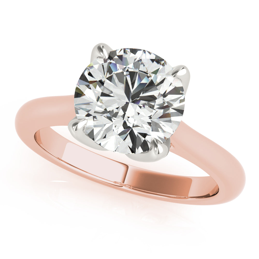 Fleur 4 Prong Solitaire Engagement Ring Setting